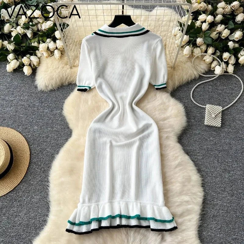 Krista Ruffle Knit Mini Dress