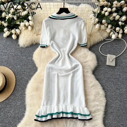 Krista Ruffle Knit Mini Dress