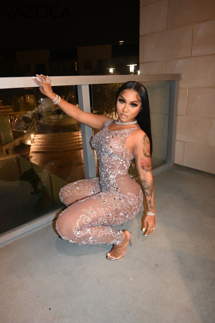 Krystal Mesh Jumpsuit