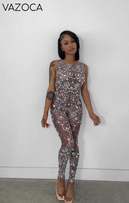 Krystal Mesh Jumpsuit