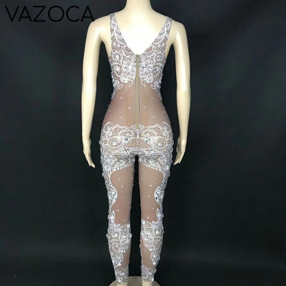 Krystal Mesh Jumpsuit