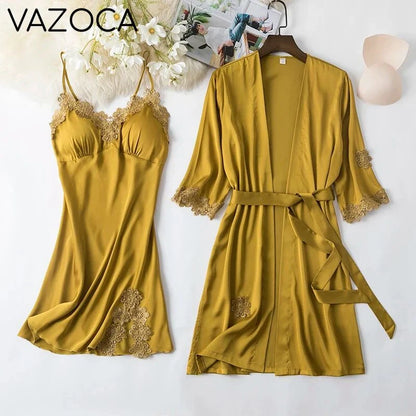 Lace Kimono Pajama Set