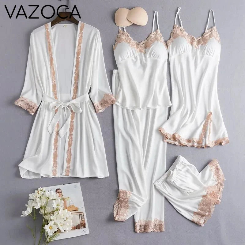 Lace Kimono Pajama Set