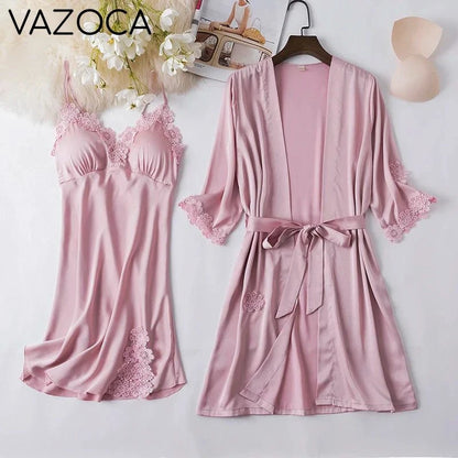 Lace Kimono Pajama Set