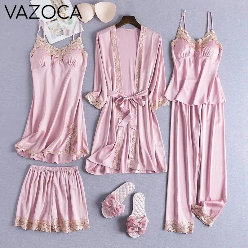 Lace Kimono Pajama Set