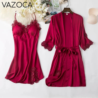 Lace Kimono Pajama Set
