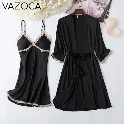 Lace Kimono Pajama Set