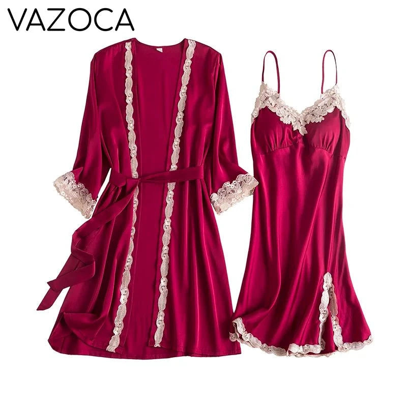 Lace Kimono Pajama Set