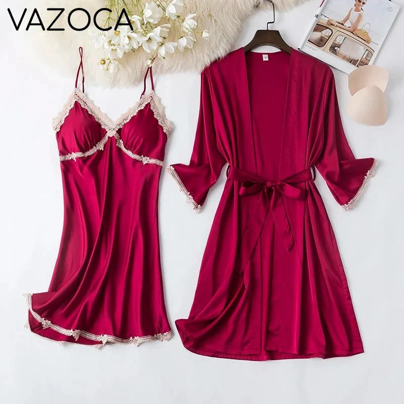 Lace Kimono Pajama Set
