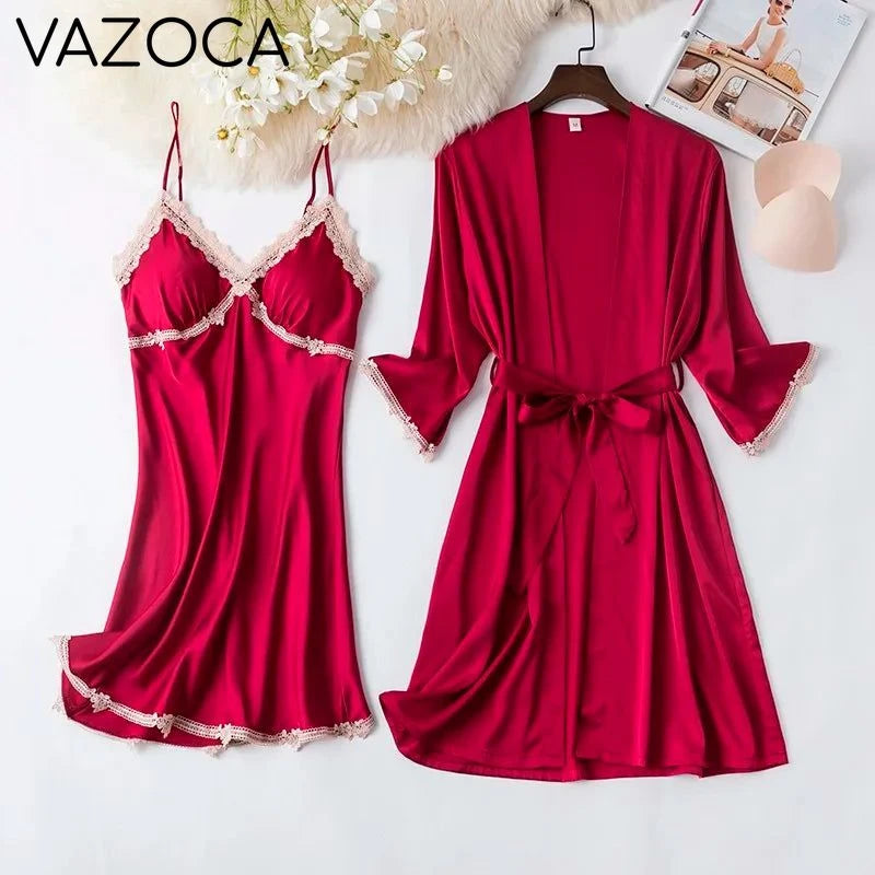 Lace Kimono Pajama Set