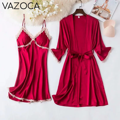 Lace Kimono Pajama Set