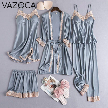 Lace Kimono Pajama Set