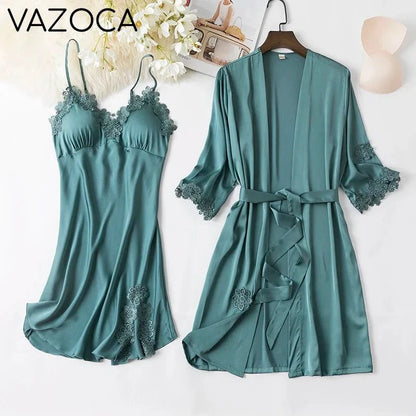 Lace Kimono Pajama Set