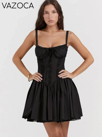 Lace Me Up Mini Dress