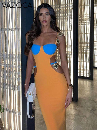 Lauren Bodycon Bandage Maxi Dress