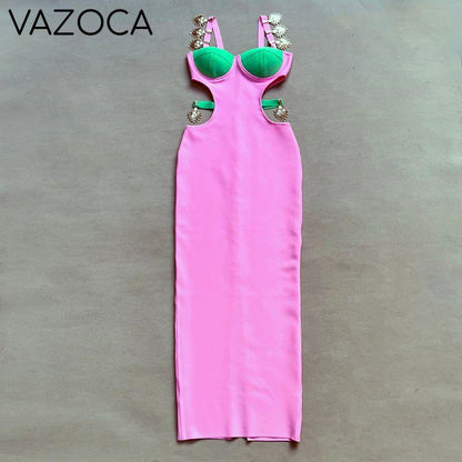 Lauren Bodycon Bandage Maxi Dress