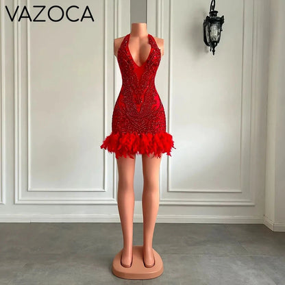 Lilian Feather Mini Dress