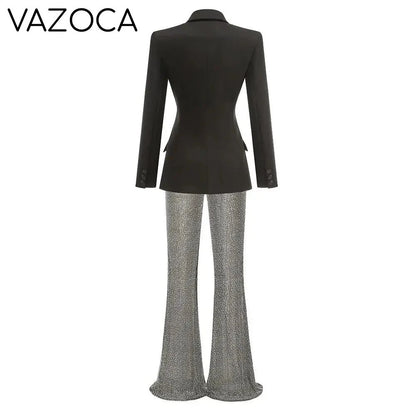 Livia Blazer Sequins Pants Set