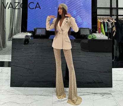 Livia Blazer Sequins Pants Set