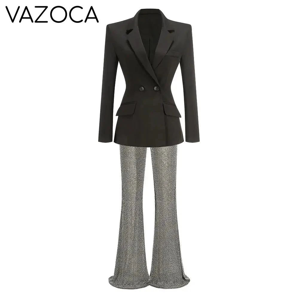 Livia Blazer Sequins Pants Set