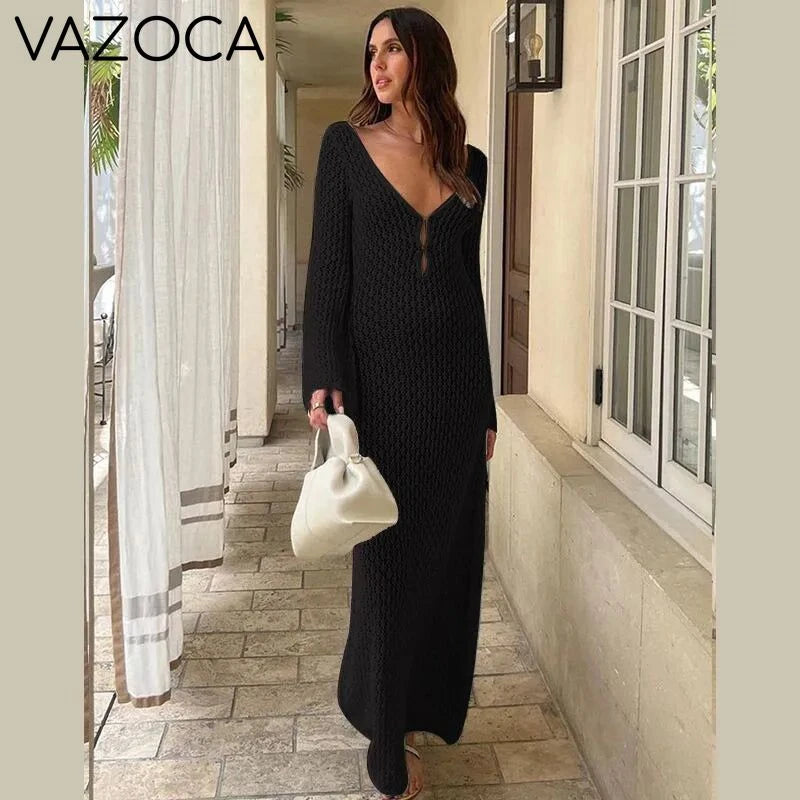 Long Beach Knit Maxi Dress