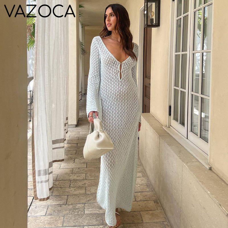 Long Beach Knit Maxi Dress