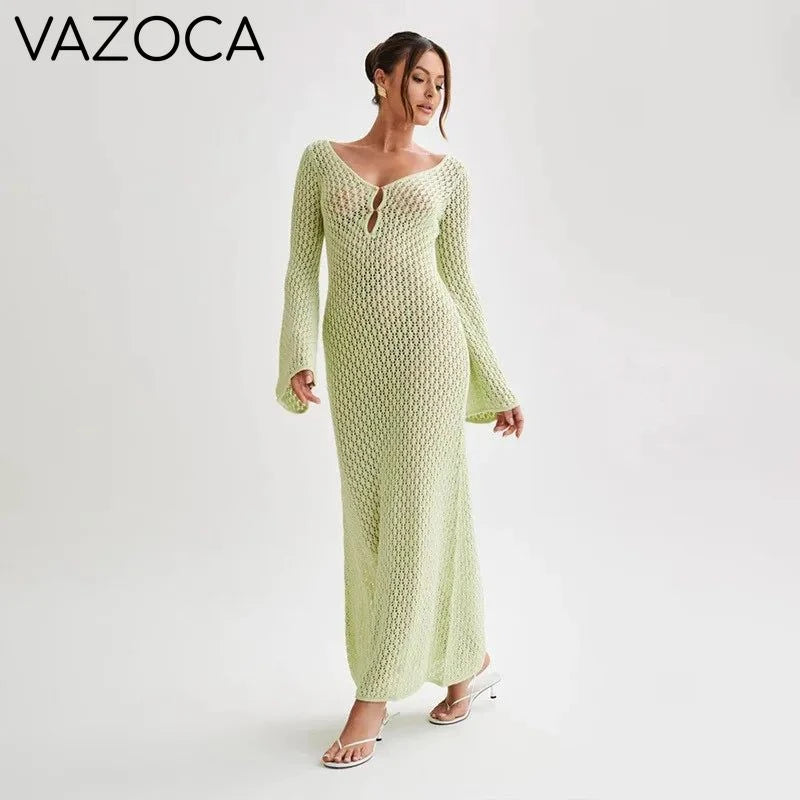 Long Beach Knit Maxi Dress