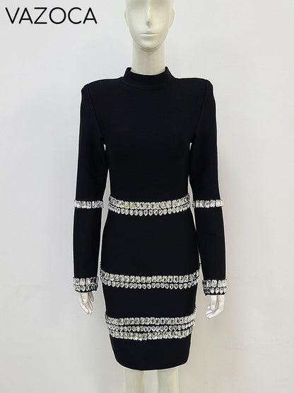 Lorna Crystal Bandage Mini Dress