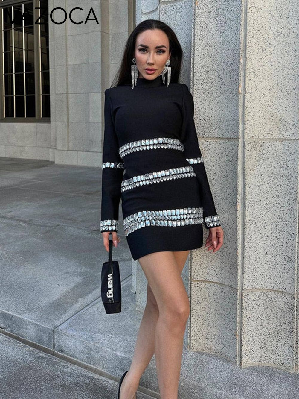 Lorna Crystal Bandage Mini Dress