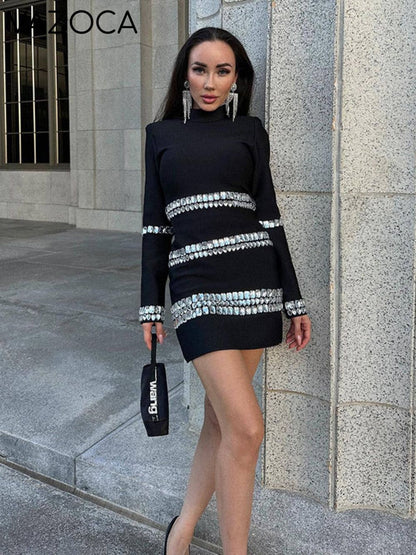 Lorna Crystal Bandage Mini Dress
