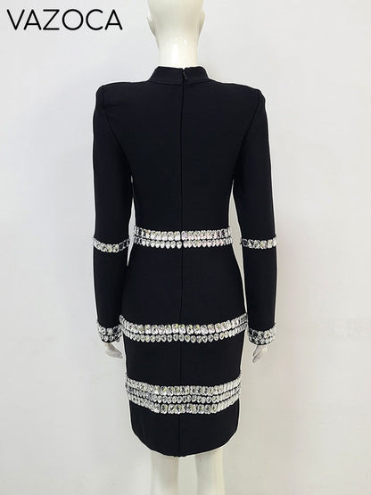 Lorna Crystal Bandage Mini Dress