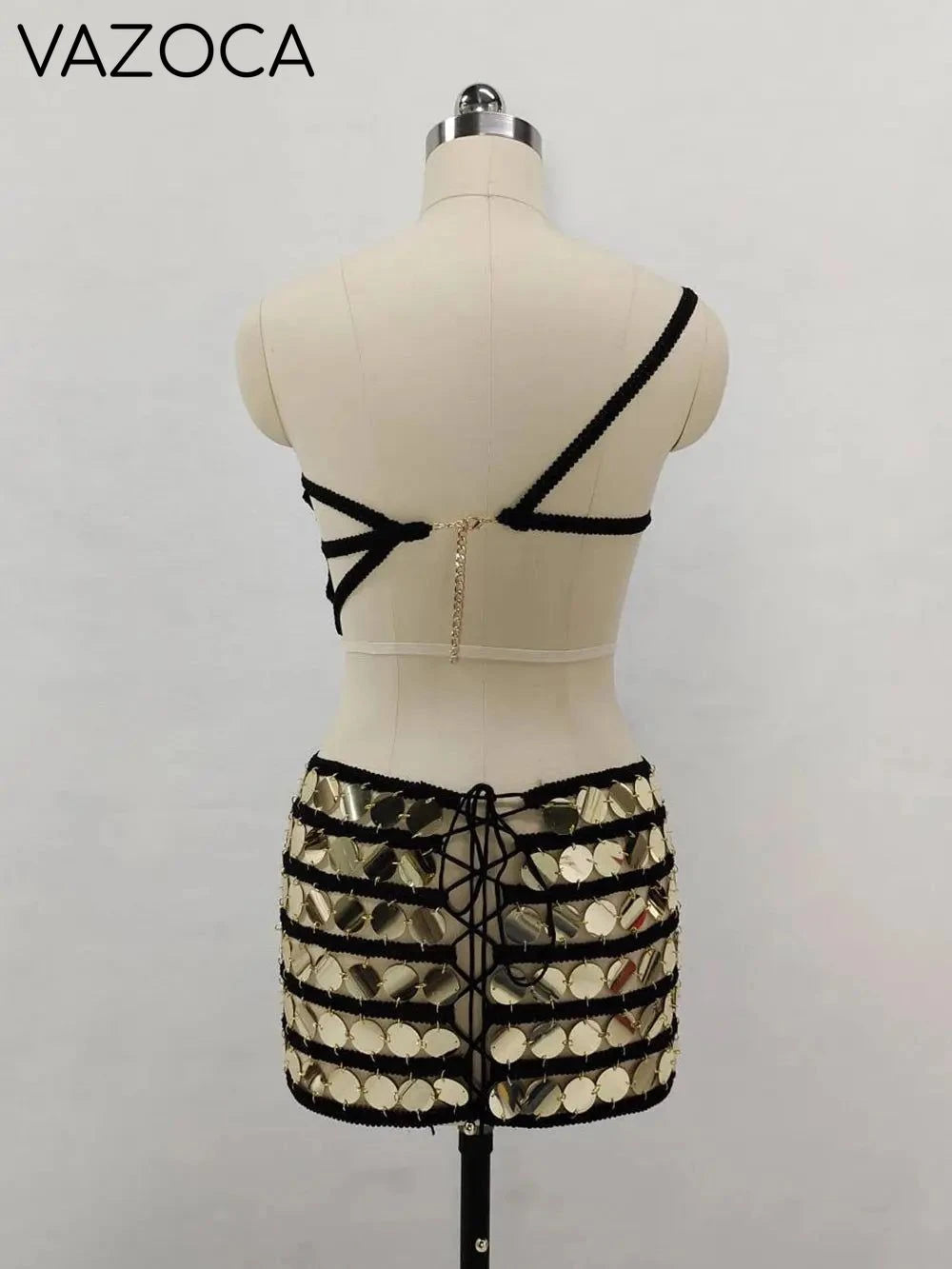 Luxe Sequins Mini Skirt Set