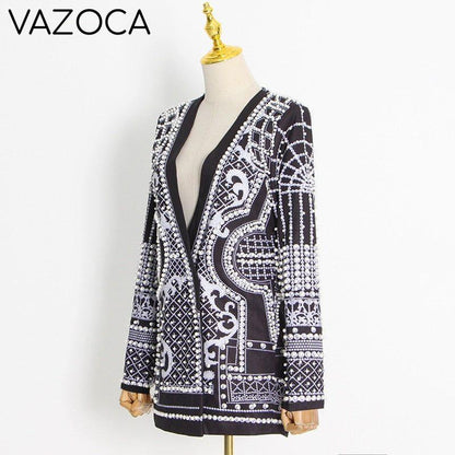 Luxurious Metallic Beaded Blazer/Dress