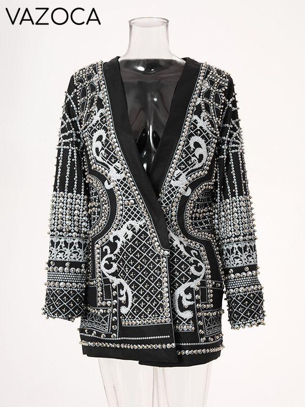 Luxurious Metallic Beaded Blazer/Dress
