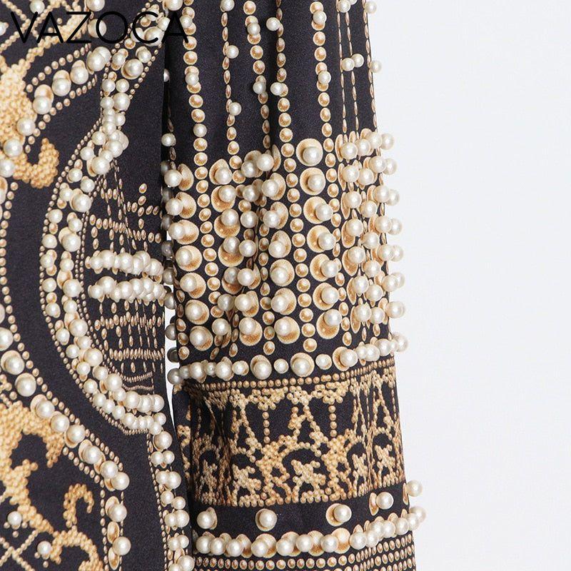 Luxurious Metallic Beaded Blazer/Dress