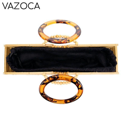 Luxury Bamboo Clutch Handbag