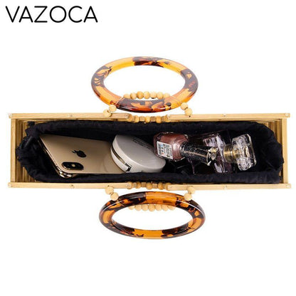 Luxury Bamboo Clutch Handbag