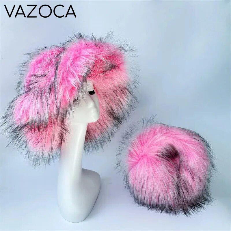 Luxury Fluffy Hat & Bag Set