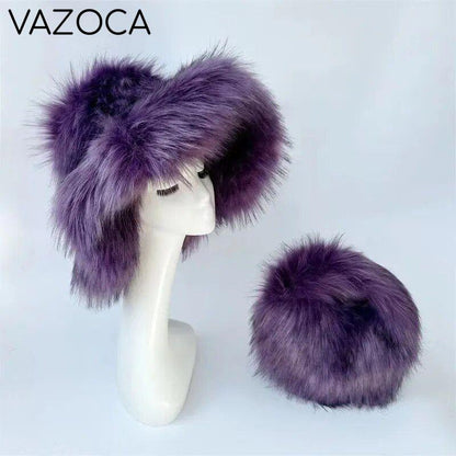 Luxury Fluffy Hat & Bag Set