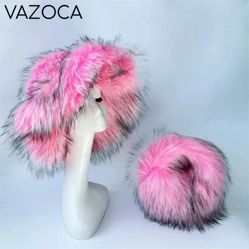 Luxury Fluffy Hat & Bag Set