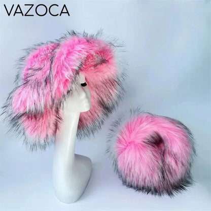 Luxury Fluffy Hat & Bag Set