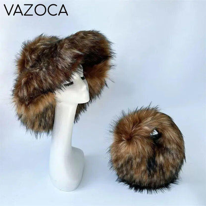 Luxury Fluffy Hat & Bag Set