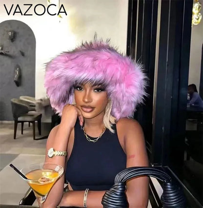 Luxury Fluffy Hat & Bag Set