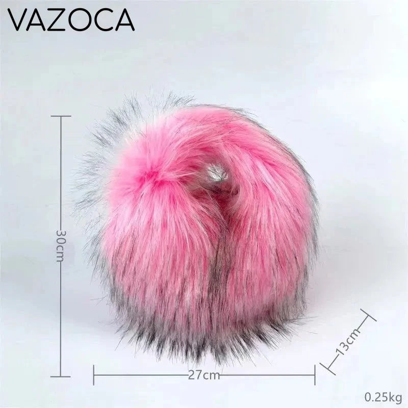 Luxury Fluffy Hat & Bag Set