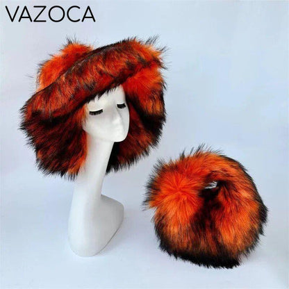Luxury Fluffy Hat & Bag Set