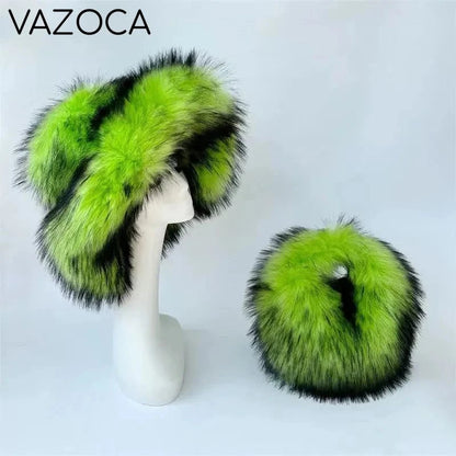 Luxury Fluffy Hat & Bag Set