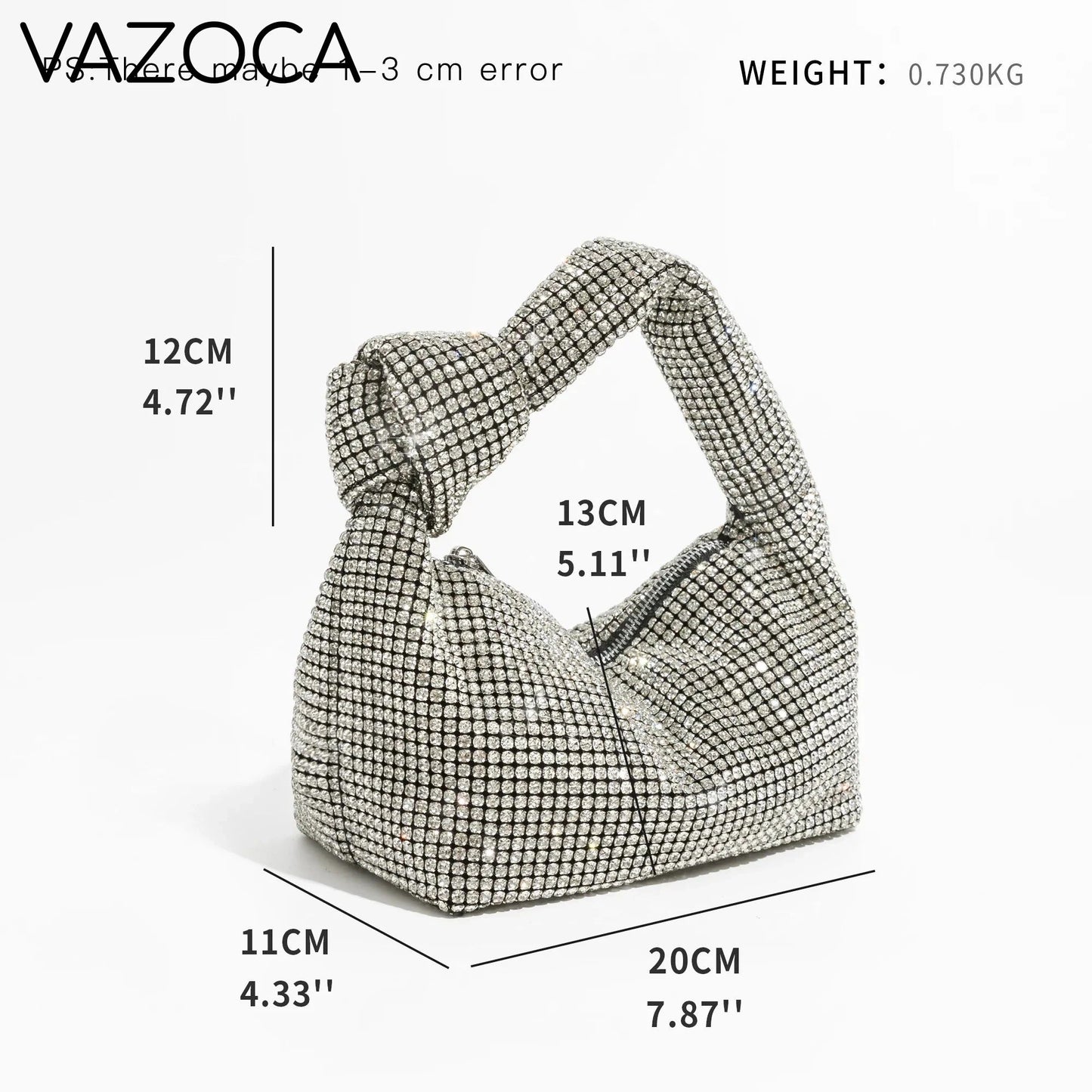 Luxury Rhinestones Knot Handbag
