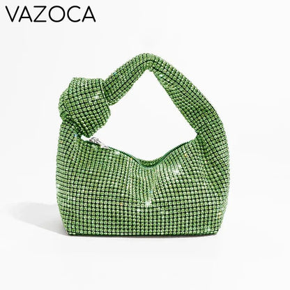 Luxury Rhinestones Knot Handbag