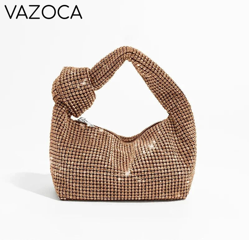 Luxury Rhinestones Knot Handbag