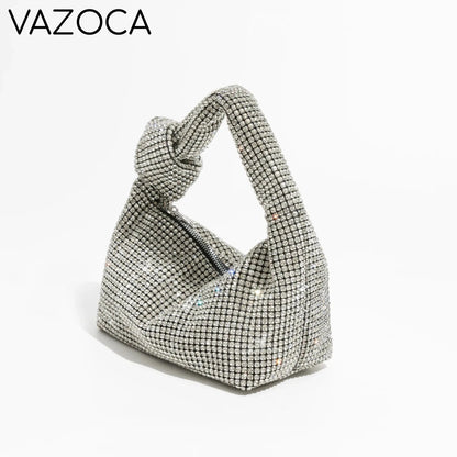 Luxury Rhinestones Knot Handbag